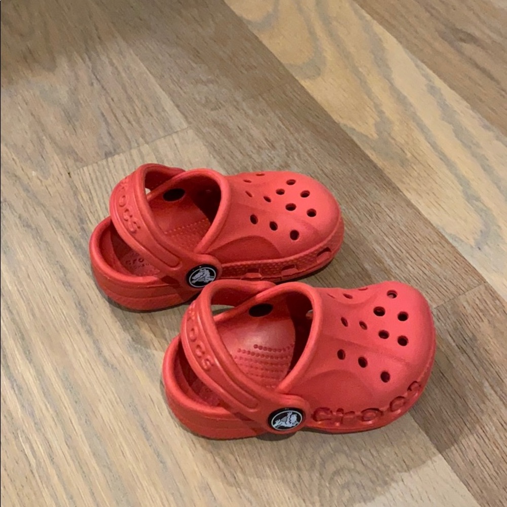 Never worn red Crocs